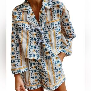 Women floral printing loungewear set
